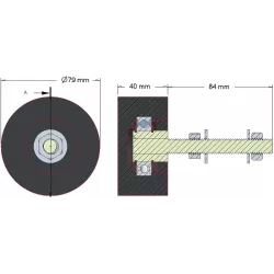Roller no. 180 – rubber roller Ø80 mm | made by KiJ