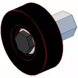 Roller no. 238 – rubber support roller for Wuhlmaus machines | OEM Wuhlmaus 0150500000 | made by KiJ