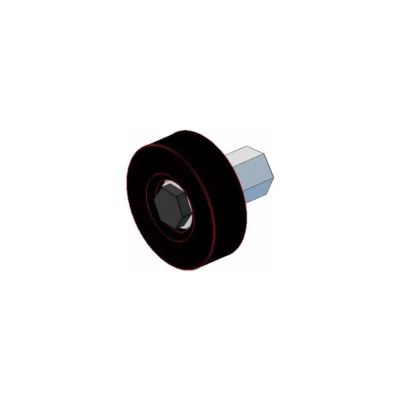 Roller no. 238 – rubber support roller for Wuhlmaus machines | OEM Wuhlmaus 0150500000 | made by KiJ