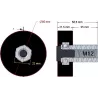 Roller no. 238 – rubber support roller for Wuhlmaus machines | OEM Wuhlmaus 0150500000 | made by KiJ