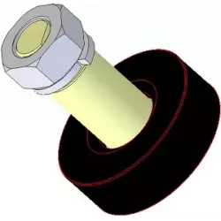 Roller no. 242 – rubber support roller for Wuhlmaus machines | OEM Wuhlmaus 000.03.016.00 | made by KiJ