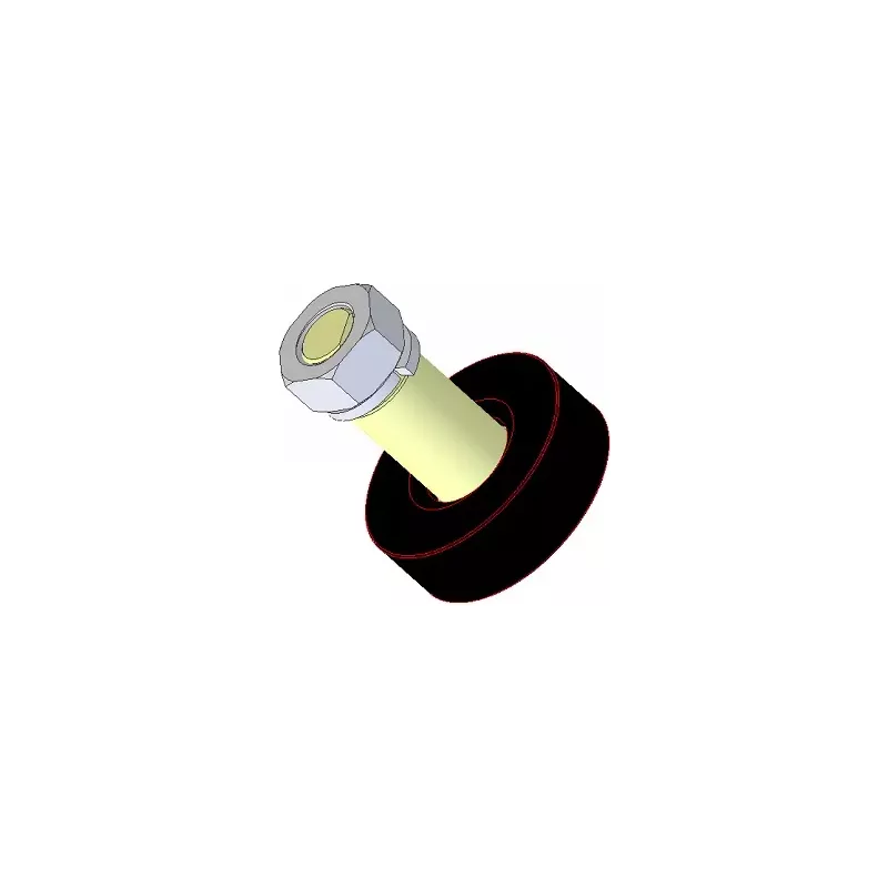 Roller no. 242 – rubber support roller for Wuhlmaus machines | OEM Wuhlmaus 000.03.016.00 | made by KiJ