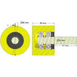 Roller no. 283 – plastic support roller Ø80 mm for Dewulf machines | OEM Dewulf 2660001B | made by KiJ