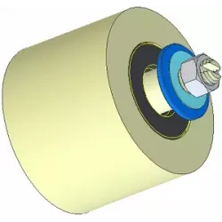 Roller no. 293 – plastic support roller Ø80 mm for Dewulf machines | OEM Dewulf 2660226 | made by KiJ