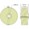 Roller no. 295 – plastic support roller Ø80 mm for Dewulf machines | OEM Dewulf 2660222 | made by KiJ