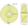Roller no. 329 – plastic support roller Ø80 mm for Sandei machines | OEM Sandei 81D14 | made by KiJ