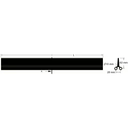 Paddle L-600 pitch 28–32 mm – paddle for webs with 28–32 mm pitch | made by KiJ
