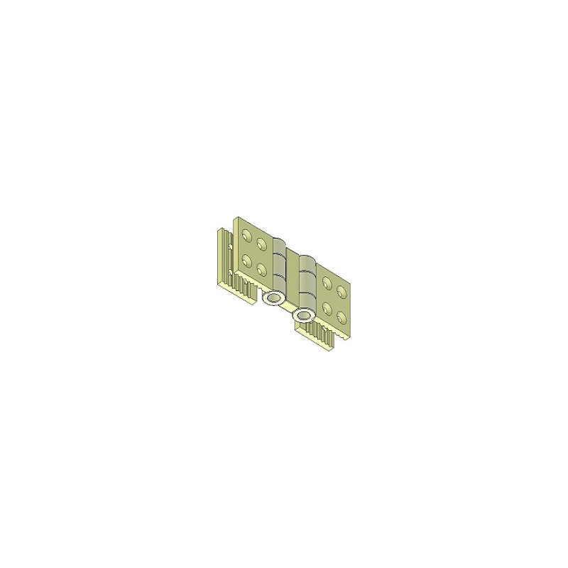 Heavy-duty belt connector for 2 rods and 50 mm belt (milled) – belt connector made by KiJ | made by KiJ
