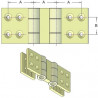 Heavy-duty belt connector for 2 rods and 50 mm belt (milled) – belt connector made by KiJ | made by KiJ