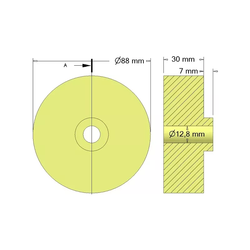 Roller no. 68 – plastic support roller Ø88 mm for Grimme machines | OEM Grimme 088.00168 | made by KiJ