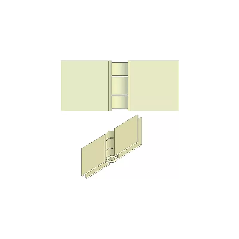 Heavy-duty straight belt connector for 60 mm belt without holes – belt connector made by KiJ | made by KiJ