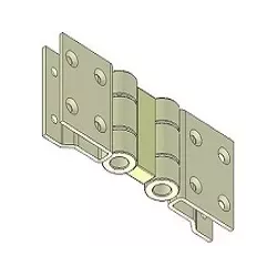 Heavy-duty bent belt connector for 2 rods and 60 mm belt – belt connector made by KiJ | made by KiJ