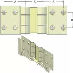Heavy-duty bent belt connector for 2 rods and 60 mm belt – belt connector made by KiJ | made by KiJ