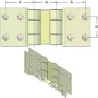 Heavy-duty bent belt connector for 2 rods and 60 mm belt – belt connector made by KiJ | made by KiJ