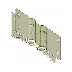 Heavy-duty bent belt connector for 2 rods and 60 mm belt – belt connector made by KiJ | made by KiJ