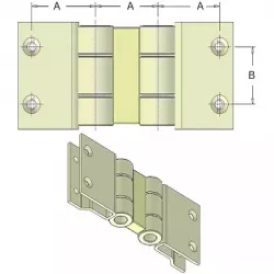 Heavy-duty bent belt connector for 2 rods and 60 mm belt – belt connector made by KiJ | made by KiJ
