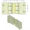 Heavy-duty bent belt connector for 2 rods and 60 mm belt – belt connector made by KiJ | made by KiJ
