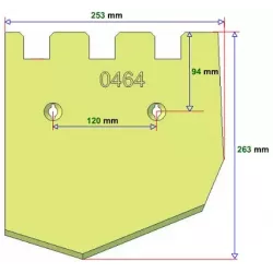 Left share 6-253-263L – share for Grimme potato harvesters | OEM Grimme 089.00464 | made by KiJ