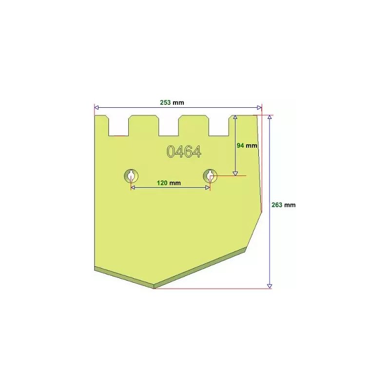 Left share 6-253-263L – share for Grimme potato harvesters | OEM Grimme 089.00464 | made by KiJ