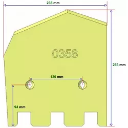 Left share 6-235-265L for Grimme potato harvester | OEM Grimme 089.00358 | made by KiJ