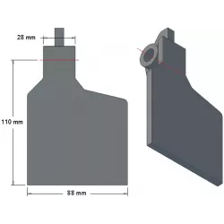 Share flap 6-88-110P – share flap for Grimme potato harvesters | OEM Grimme 001.00249 | made by KiJ