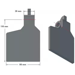 Share flap 6-88-110L – share flap for Grimme potato harvesters | OEM Grimme 001.00250 | made by KiJ