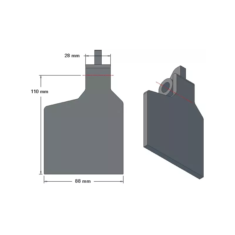 Share flap 6-88-110L – share flap for Grimme potato harvesters | OEM Grimme 001.00250 | made by KiJ