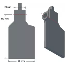 Share flap 6-65-110P for Grimme potato harvester | OEM Grimme 001.00247 | made by KiJ