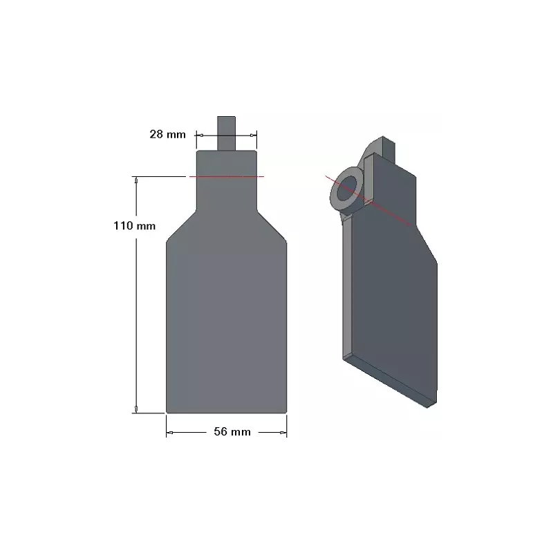 Share flap 6-56-110 – share flap for Grimme potato harvesters | OEM Grimme 001.00246 | made by KiJ