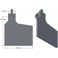Share flap 6-107-110P – share flap for Grimme potato harvesters | OEM Grimme 001.00640 | made by KiJ