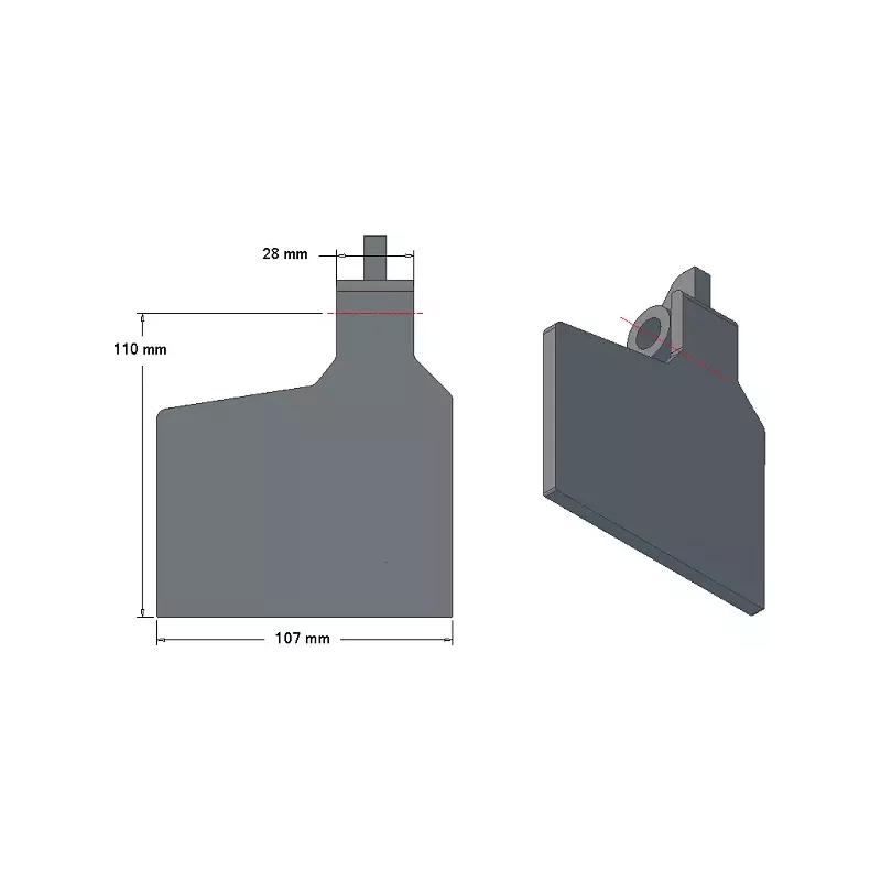 Share flap 6-107-110L – share flap for Grimme potato harvesters | OEM Grimme 001.00641 | made by KiJ