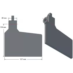 Share flap 6-127-110P – share flap for Grimme potato harvesters | OEM Grimme 006.00726 | made by KiJ