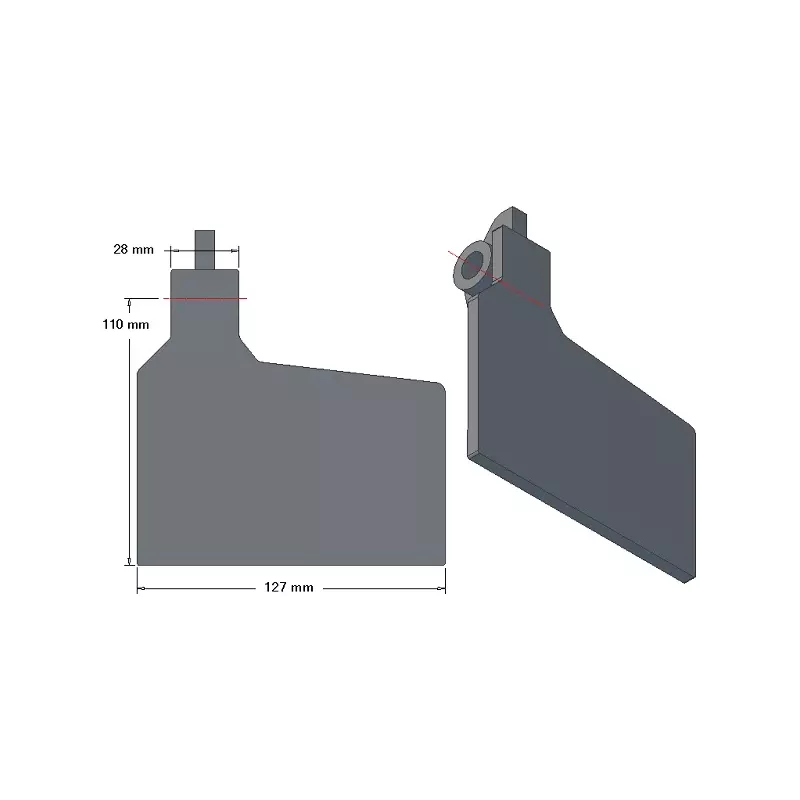 Share flap 6-127-110P – share flap for Grimme potato harvesters | OEM Grimme 006.00726 | made by KiJ