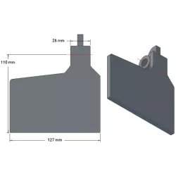 Share flap 6-127-110L – share flap for Grimme potato harvesters | OEM Grimme 006.00725 | made by KiJ