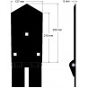 Centre share 8-137-255 – share for Wuhlmaus harvesters | OEM Wuhlmaus 0000204300 | made by KiJ