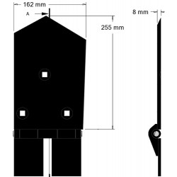 Right share 8-162-255P – share for Wuhlmaus harvesters | OEM Wuhlmaus 0000213300 | made by KiJ