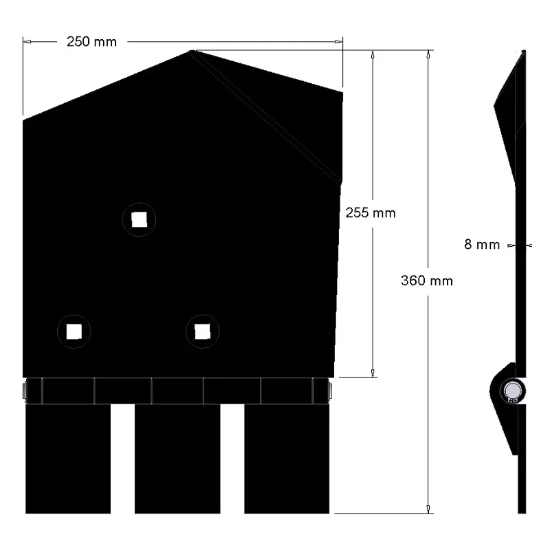 Left share 8-250-255L – share for Wuhlmaus harvesters | OEM Wuhlmaus 0000214100 | made by KiJ