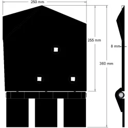 Right share 8-250-255P – share for Wuhlmaus potato harvesters | OEM Wuhlmaus 0000214300 | made by KiJ