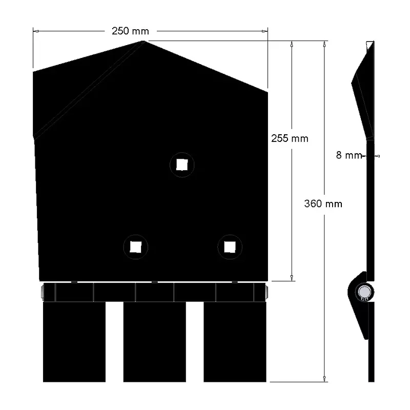 Right share 8-250-255P – share for Wuhlmaus potato harvesters | OEM Wuhlmaus 0000214300 | made by KiJ