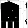 Right share 8-250-255P – share for Wuhlmaus potato harvesters | OEM Wuhlmaus 0000214300 | made by KiJ